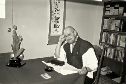 Photograph of Ven. Anzan Hoshin roshi at Daijozan, mid-1980s, by Ven. Shikai Zuiko sensei